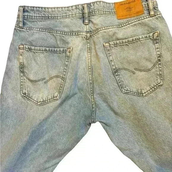 Jack & Jones Loose/Chris Men’s Jeans Button Fly  Size 33 Distressed Knees - Picture 5 of 9